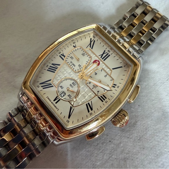 Michele Releve Two Tone Stainless and 18k Watch - Picture 9 of 16